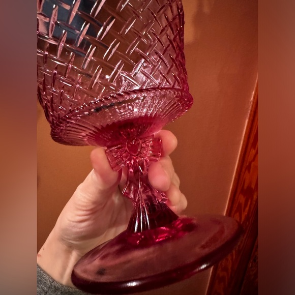Fenton Vintage Dusty Rose Glass Basket✨ - Picture 6 of 11